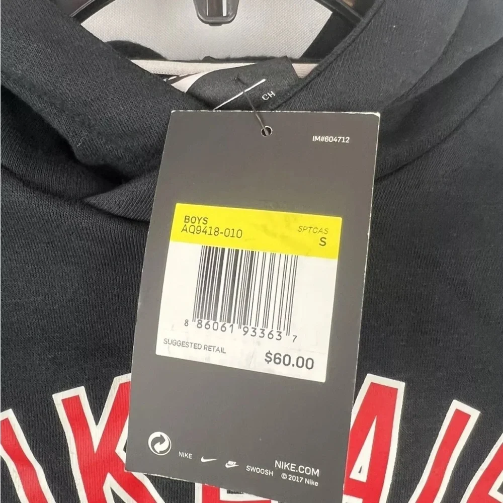 Nike Boy’s Black/Red Hoodie Size Small